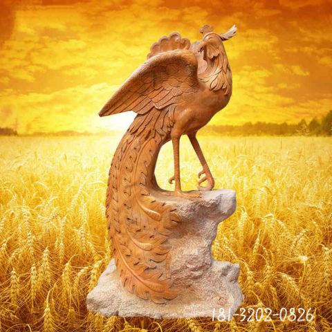 凤凰动物大型石雕