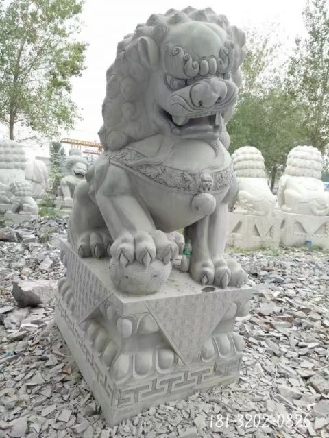 古代狮子动物石雕