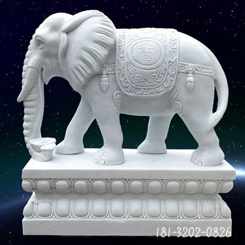 招财动物石雕大象
