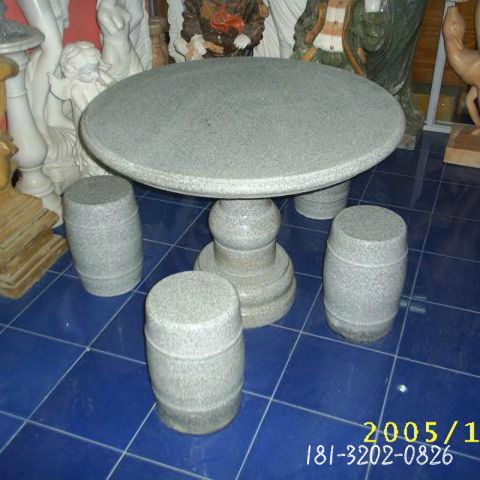 校园圆桌石雕