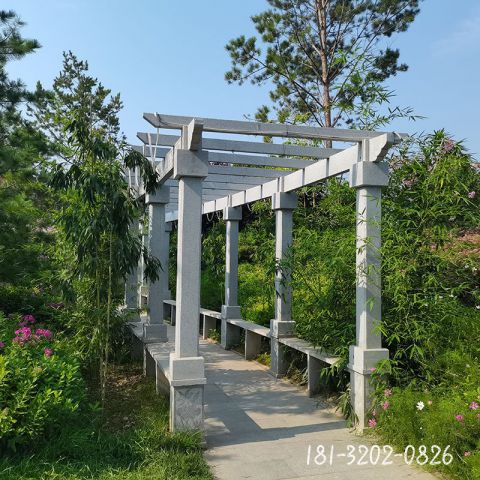 公园青石长廊雕塑