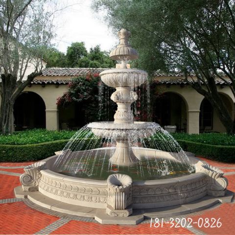 校园双层喷泉雕塑