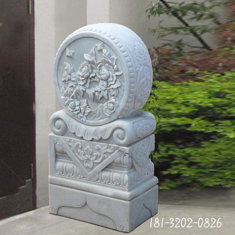 庭院门墩石浮雕