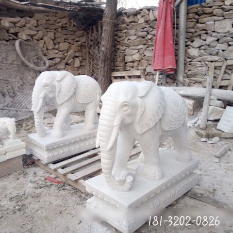 动物小象石雕雕塑