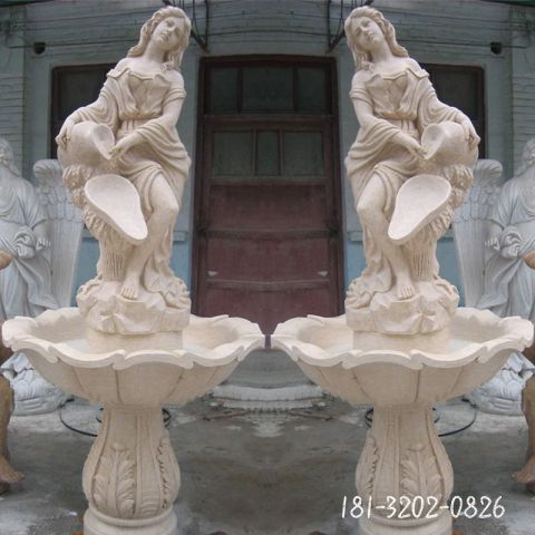 西方人物喷泉雕塑