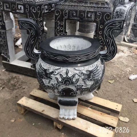 香炉寺庙青石雕塑