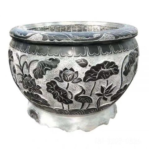 青石仿古水缸雕塑