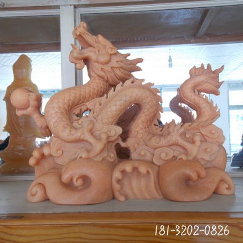 晚霞红动物龙雕塑