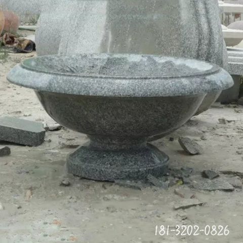 青石庭院花盆雕塑