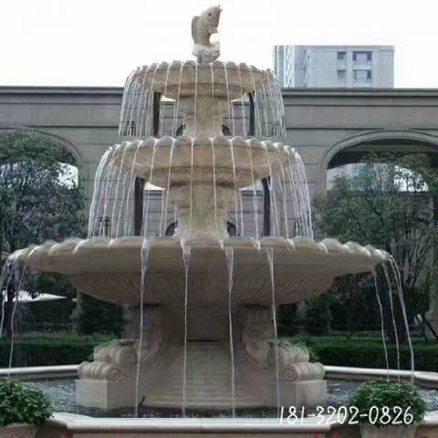 小区三层喷泉雕塑