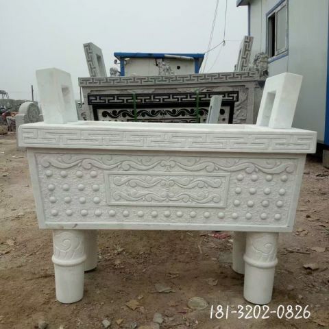 寺庙大理石香炉雕塑