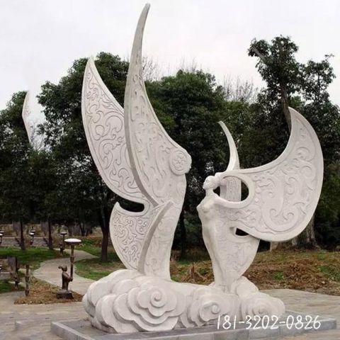 典故梁祝人物石雕