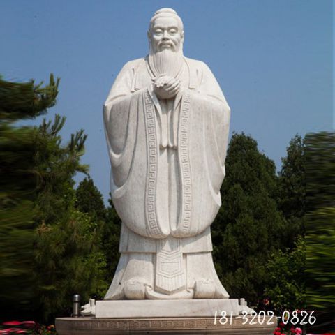 仿古孔子石雕人物