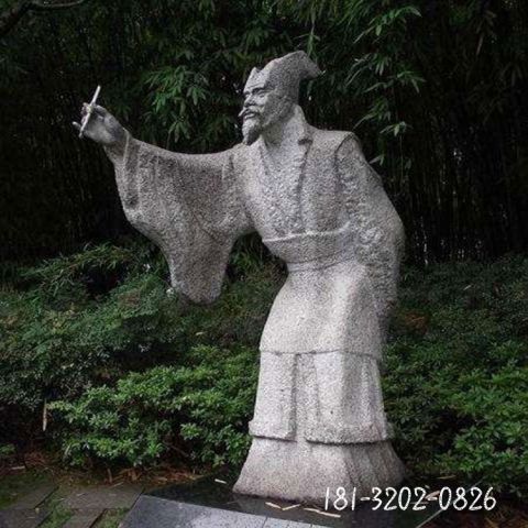 白居易古代人物石雕