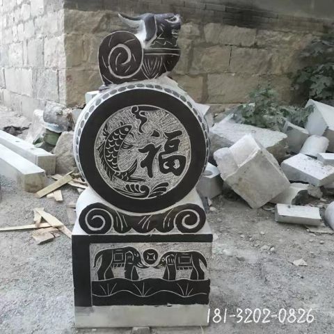 招财门墩雕塑