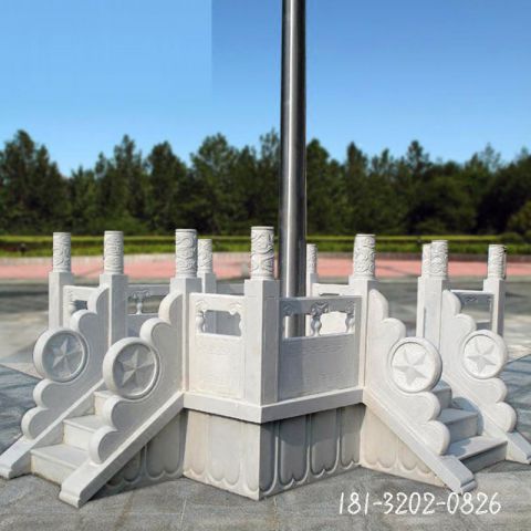 汉白玉升旗台创意石雕