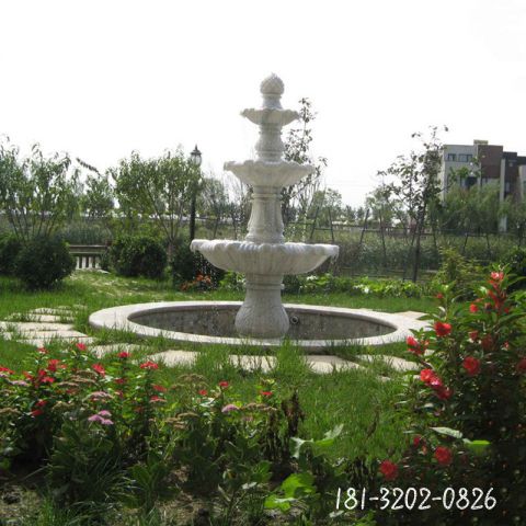 公园中式喷泉石雕