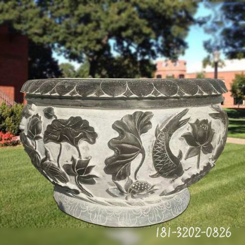 荷花景观水缸石雕