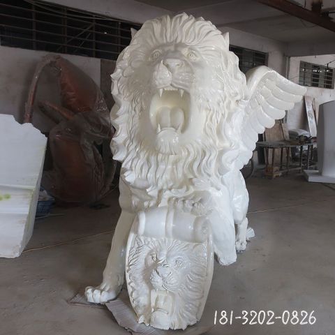 汉白玉西洋狮石雕