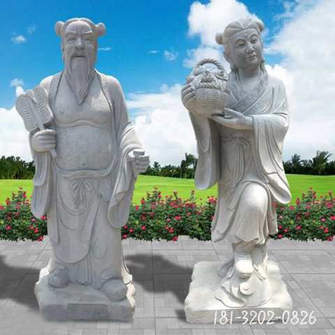 古代八仙石雕人物