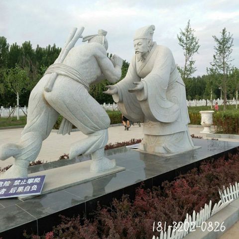 负荆请罪古代人物石雕