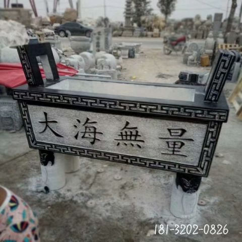 寺庙方形香炉雕塑