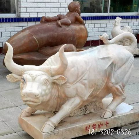 公园动物华尔街石雕牛雕塑