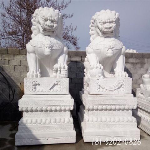 汉白玉神兽狮子石雕