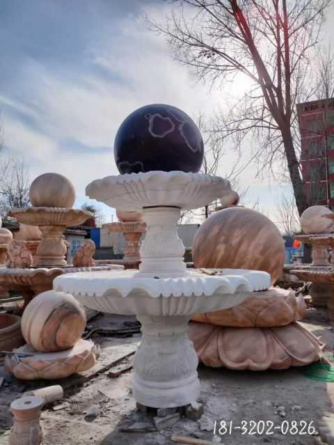 石雕风水球喷泉雕塑
