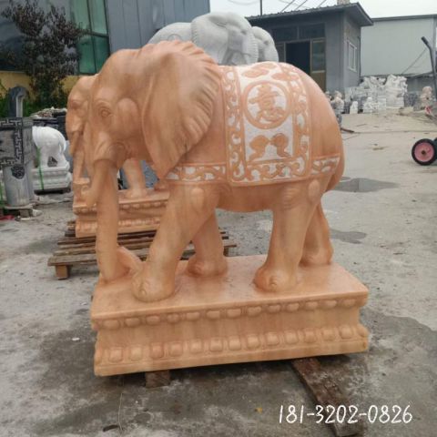 招财石雕大象动物