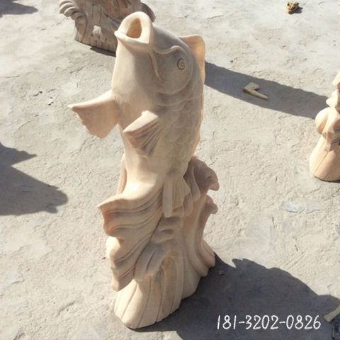鲤鱼石雕动物雕塑