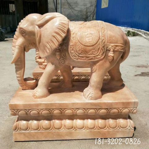 庭院门口大象动物石雕