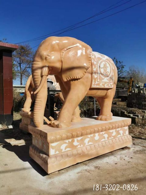 公园石雕招财大象