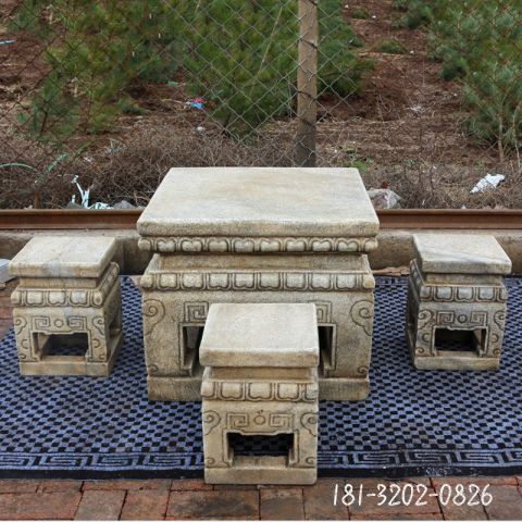 园林石桌凳景观石雕