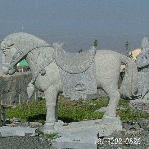 石雕公园动物马