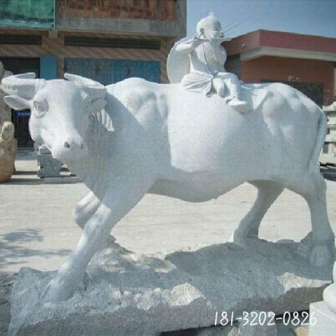 园林典故牧童骑牛石雕