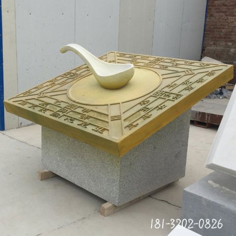 广场太极石桌雕塑