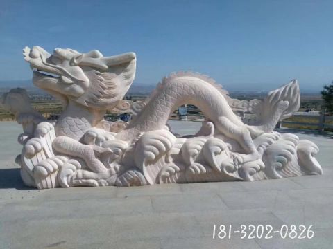 石雕广场动物龙雕塑