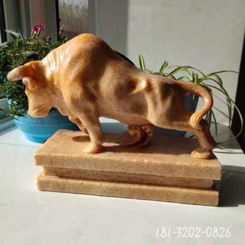 广场仿真动物牛石雕