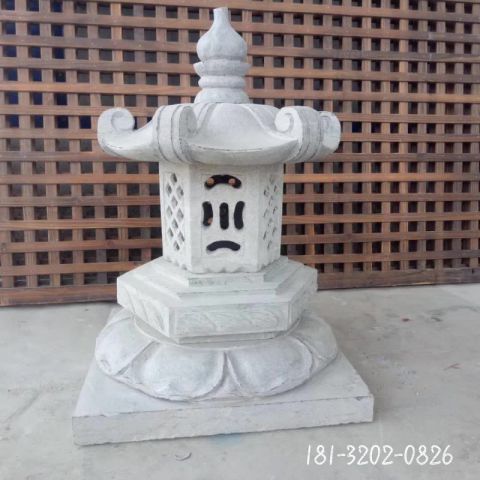 汉白玉仿古石灯雕塑