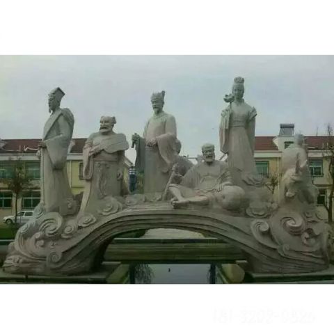 典故八仙石雕人物雕塑