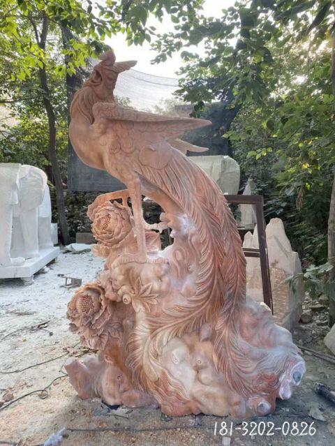 仿古动物凤凰石雕