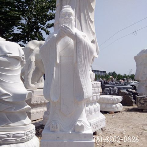 汉白玉仿古孔子石雕