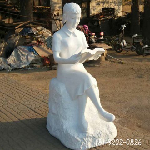 读书校园人物石雕