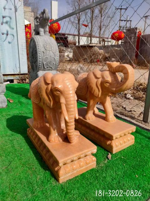 仿古如意动物大象雕塑