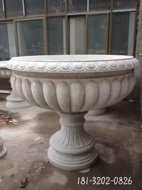 石雕仿古景观花盆雕塑