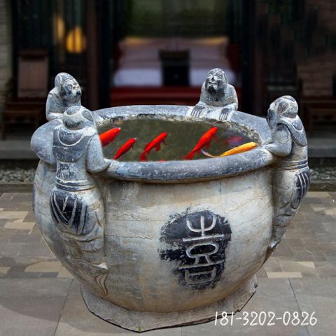 城市鱼缸仿古石雕