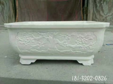 小区石雕花盆雕塑