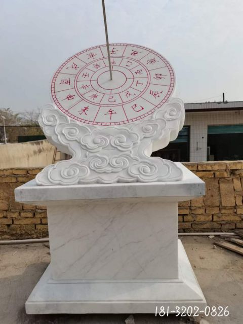 石雕校园仿古日晷雕塑