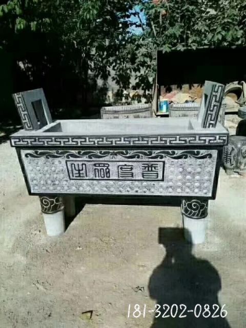 仿古寺庙景观香炉雕塑